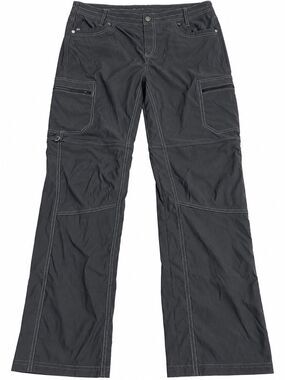 Kuhl Womens Size 10 Kliffside Dark Grey Nylon Stretch Convertible Hiking Pants